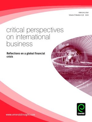 cover image of Critical Perspectives on International Business, Volume 5, Issue 1 & 2